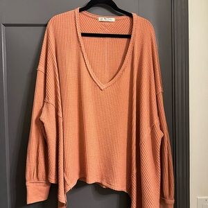 We The Free Oversized Waffle Sweater